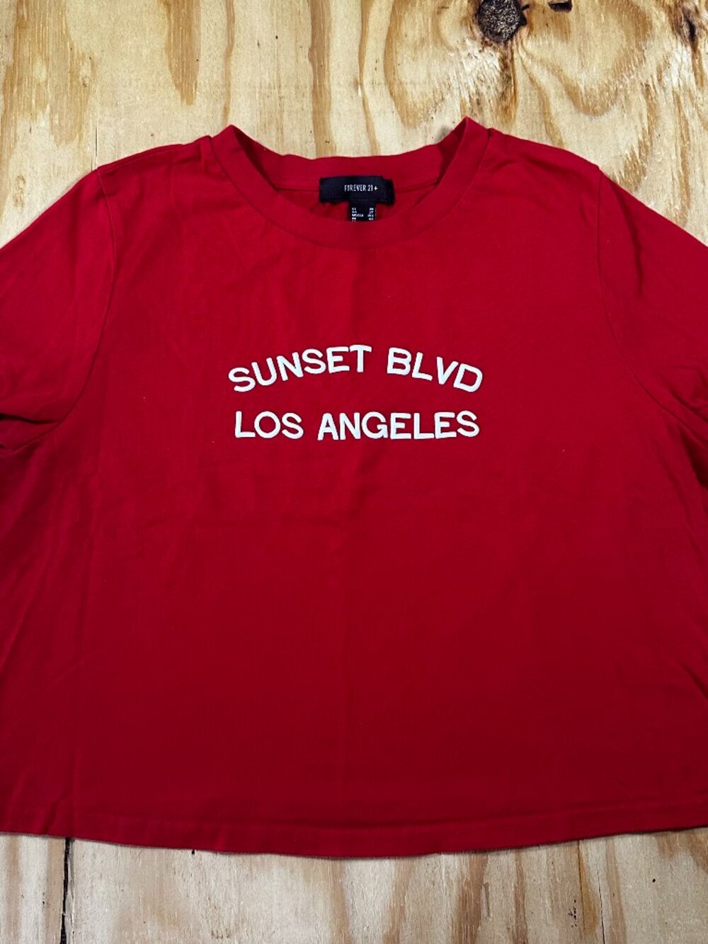 Forever 21+ Red Sunset Blvd Los Angeles Graphic Tee - Size 2X